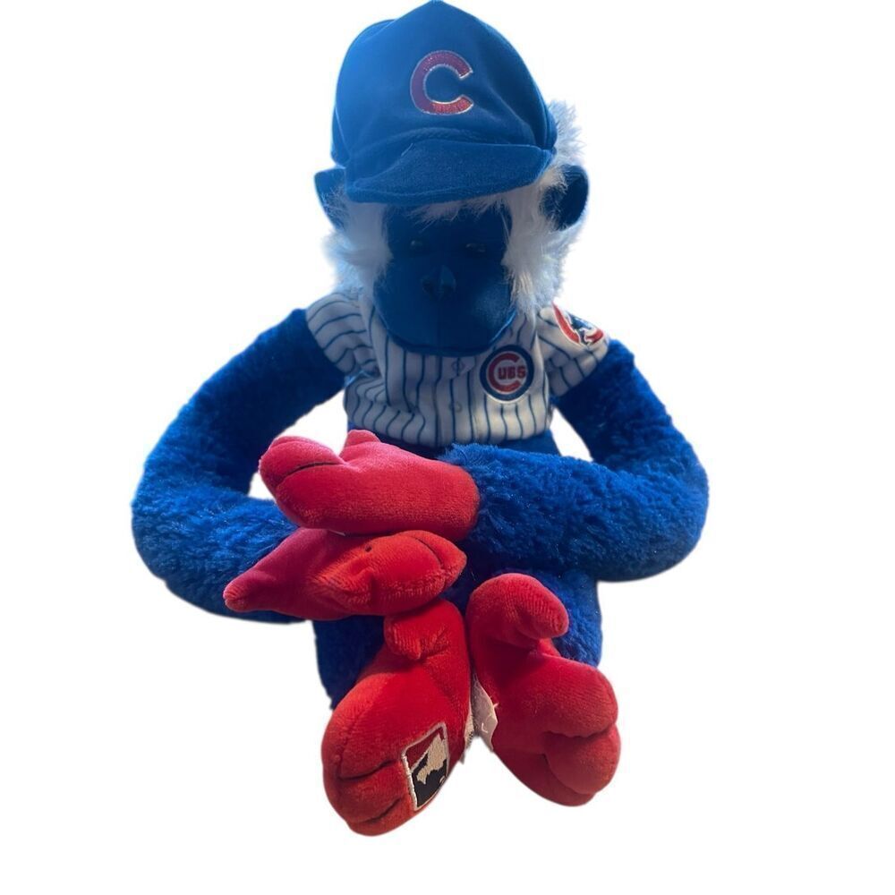 Chicago Cubs Royal Home Jersey Rally Monkey Plush Stuffed Animal 19"